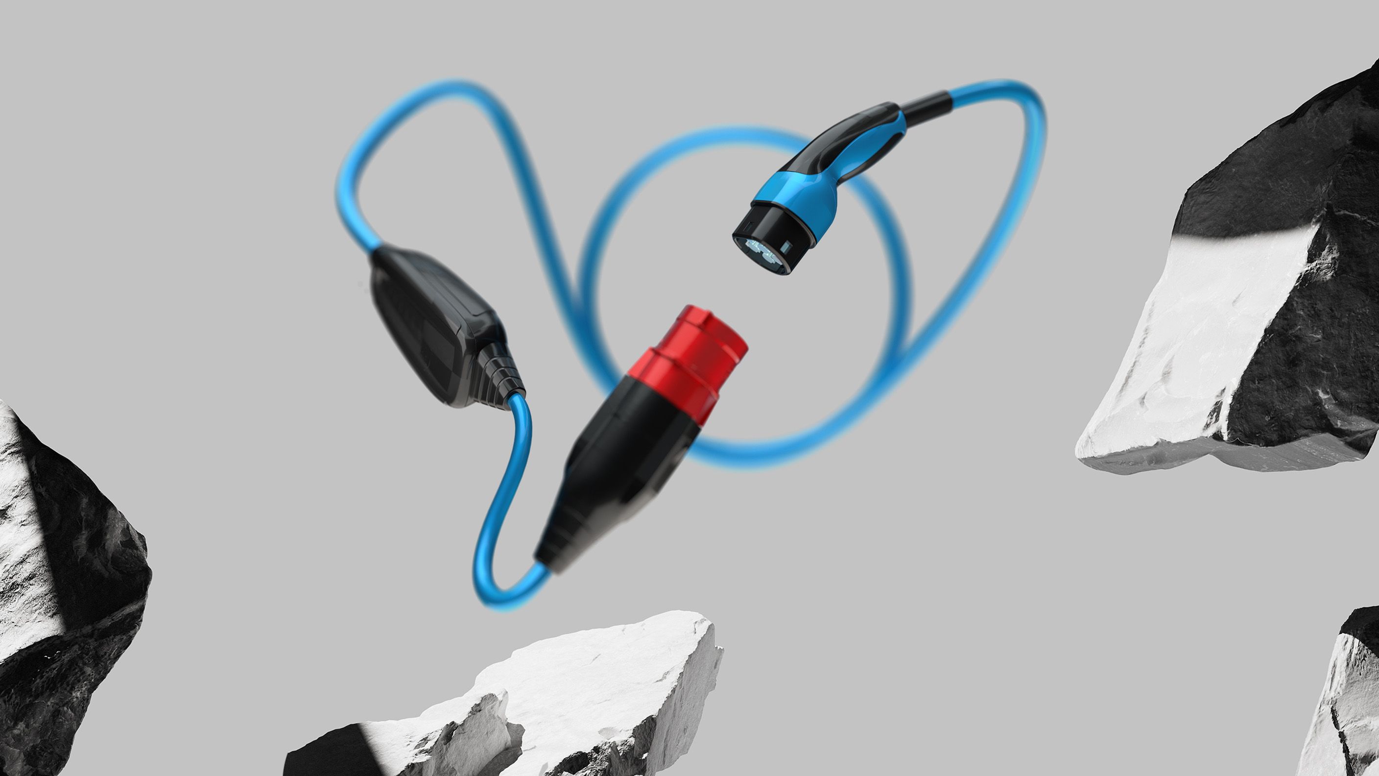 POWER2Go kábel a sziklák között